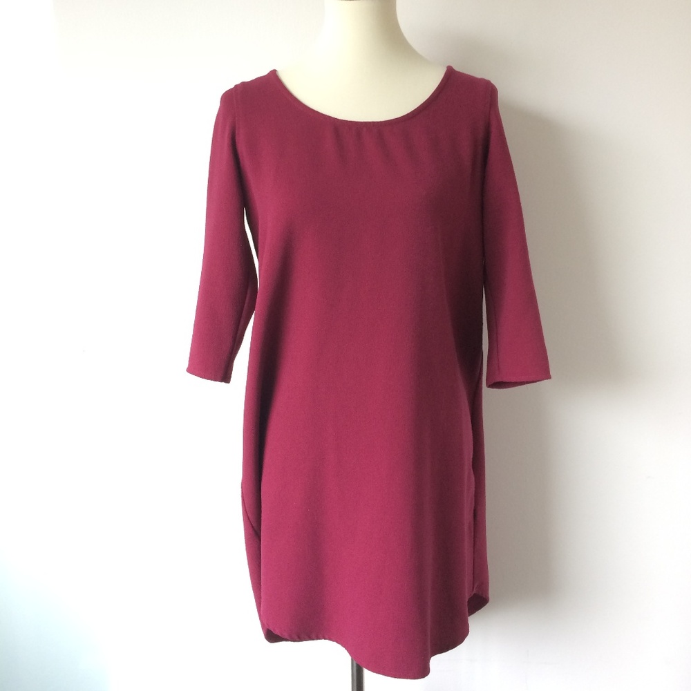 Jack by BB Dakota Wine Tunic with Cutout Back